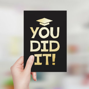 Gefeliciteerd met je afstuderen je hebt het gedaan folie wenskaart