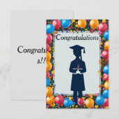 Gefeliciteerd met je afstuderen kaart (Voorkant / Achterkant)