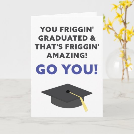 Gefeliciteerd Met Je Afstuderen Kaart (Gele Bloem)