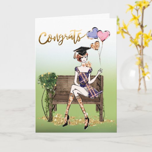 Gefeliciteerd met je Afstuderen Kaart (Gele Bloem)