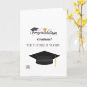 Gefeliciteerd met je afstuderen kaart (Gele Bloem)