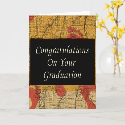 Gefeliciteerd met je Afstuderen Kaart (Gele Bloem)