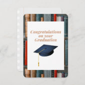 Gefeliciteerd met je Afstuderen kaart. Bedankkaart (Voorkant / Achterkant)