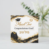 Gefeliciteerd met je afstuderen kaart | Black Agat (Staand voorkant)