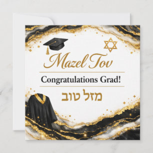 Gefeliciteerd met je afstuderen kaart Black Agat
