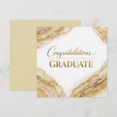 Gefeliciteerd met je afstuderen kaart | Goud Agaat (Voorkant / Achterkant)