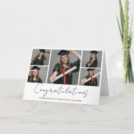 Gefeliciteerd met je afstuderen met moderne fotoco kaart
