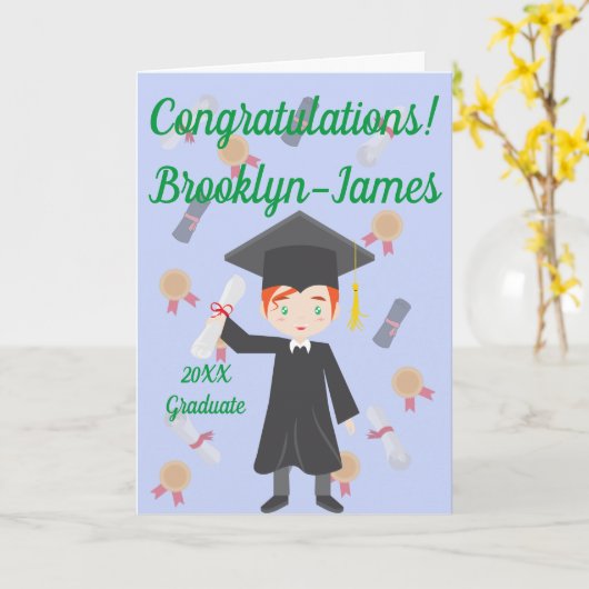 Gefeliciteerd met je afstuderen met Scrolls Kaart (Gele Bloem)