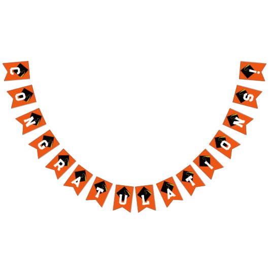 Gefeliciteerd met je afstuderen Oranje Vlaggetjes (Alle)