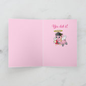 Gefeliciteerd met je Afstuderen Pig Angel Kaart (Binnen)