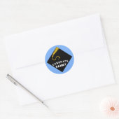 Gefeliciteerd met je afstuderen ronde sticker (Envelop)