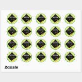 Gefeliciteerd met je afstuderen ronde sticker (Vel)