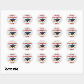 Gefeliciteerd met je afstuderen! ronde sticker (Vel)
