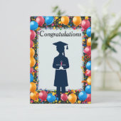 Gefeliciteerd met je afstuderen save the date (Staand voorkant)