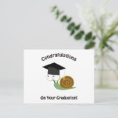 Gefeliciteerd met je Afstuderen slak Briefkaart (Staand voorkant)