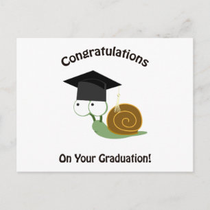 Gefeliciteerd met je Afstuderen slak Briefkaart