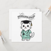 Gefeliciteerd met je afstuderen tot beste dierenar kaart (Voorkant / Achterkant in situ)