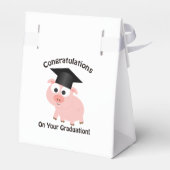 Gefeliciteerd met je afstuderen! Varken Bedankdoosjes (Achterkant)