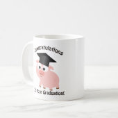 Gefeliciteerd met je Afstuderen! Varkens Koffiemok (Voorkant links)