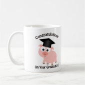 Gefeliciteerd met je Afstuderen! Varkens Koffiemok (Links)