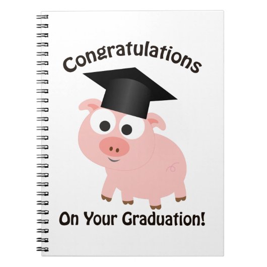 Gefeliciteerd met je Afstuderen! Varkens Notitieboek (Voorkant)