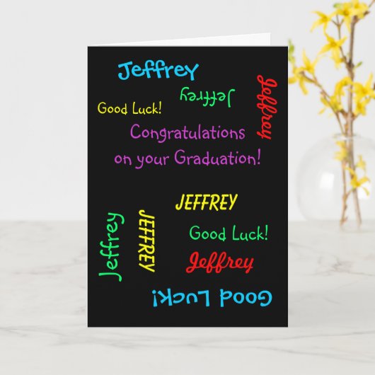 Gefeliciteerd met je Afstuderen, Wenskaart Kaart (Gele Bloem)