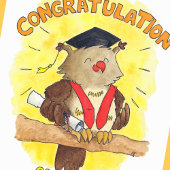 Gefeliciteerd met je afstuderen wenskaart kaart