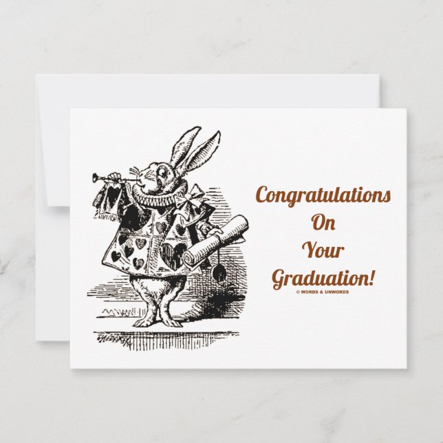 Gefeliciteerd met je Afstuderen (witte konijn) (Voorkant)