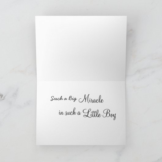 Gefeliciteerd met je Baby Boy Kaart (Binnen)