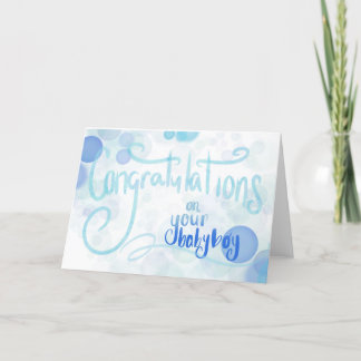 Gefeliciteerd met je baby feestdagen kaart