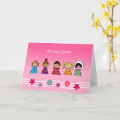 Gefeliciteerd met je baby in het Grieks geschreven Kaart (Gele Bloem)