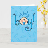 Gefeliciteerd met je baby jongen! Oh jongen! Oh jo Kaart (Gele Bloem)