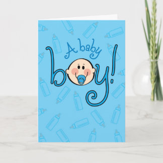 Gefeliciteerd met je baby jongen! Oh jongen! Oh jo Kaart