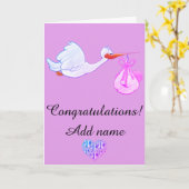 Gefeliciteerd met je baby kaart (Gele Bloem)