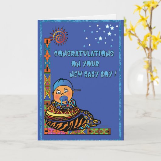 Gefeliciteerd met je baby kaart (Gele Bloem)