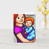 Gefeliciteerd met je Baby! Kaart (Gele Bloem)