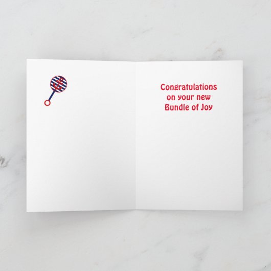 Gefeliciteerd met je baby kaart (Binnen)