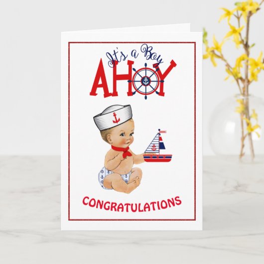 Gefeliciteerd met je baby kaart (Gele Bloem)