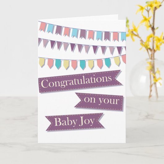 Gefeliciteerd met je baby kaart (Gele Bloem)