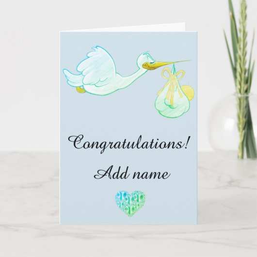 Gefeliciteerd met je baby kaart (Voorkant)