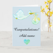 Gefeliciteerd met je baby kaart (Gele Bloem)