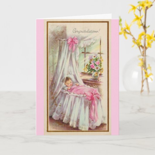 - Gefeliciteerd met je baby, Kaart (Gele Bloem)