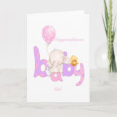 Gefeliciteerd met je baby kaart (Voorkant)