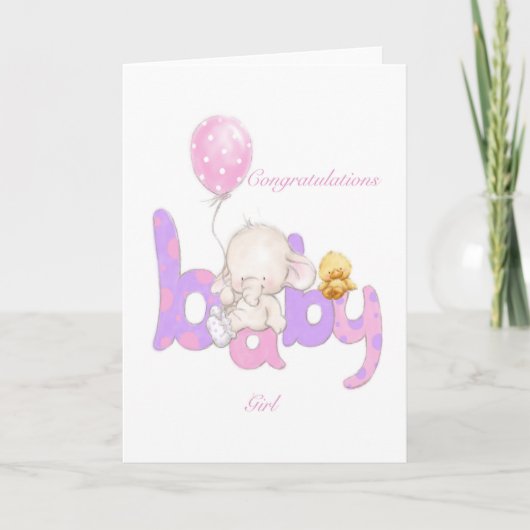 Gefeliciteerd met je baby kaart (Voorkant)