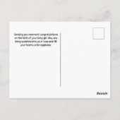 Gefeliciteerd met je baby meisje kaart (Achterkant)