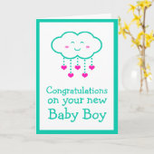 Gefeliciteerd met je baby Wenskaart Kaart (Gele Bloem)