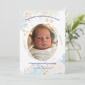 Gefeliciteerd met je babyjongen kaart (Staand voorkant)