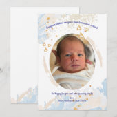 Gefeliciteerd met je babyjongen kaart (Voorkant / Achterkant)