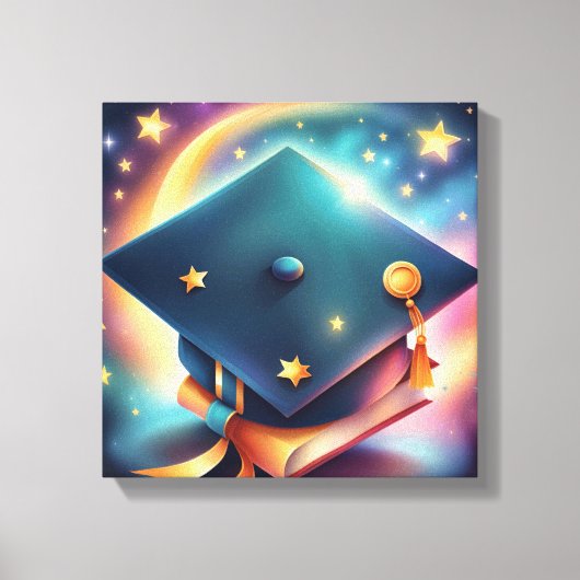 Gefeliciteerd met je baccalaureaat canvas afdruk (Voorkant)