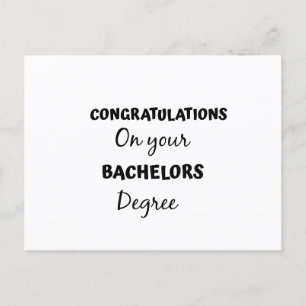 Gefeliciteerd met je bachelor diploma briefkaart